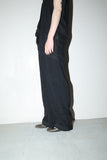 80–90s European label - crinkle fabric hi-waist trousers with adjuster belt