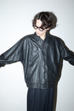 c90's European label -  leather zip-up blouson