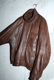 80's Spanish label - leather jacket with one&only detail
