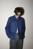 00’s PRADA - panel pattern zip shirt jacket