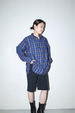 c70s European vintage - cotton plaid pullover shirt