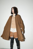 c80’s OAKS by GIANFRANCO FERRE - wool extra wide buttonless coat