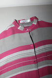 80s I BLUES by Max Mara - cotton fat-stripe dolman sleeve shirt