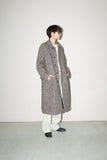 80-90’s "amazing silhouette" tweed wool balmacaan coat