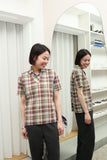 c70's cotton plaid pullover shirt