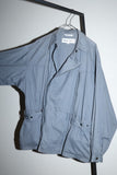 80s GIORGIO ARMANI - asymmetry front cotton gimick jacket