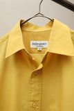 90-00's Yves Saint Lauren pour homme - cotton dress shirt in yellow