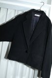 c90's Gaston Jaunet  - wool&cashmere wide & cropped balance jacket