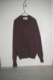 c80's UK?? - chocolate color cashmere knit cardigan