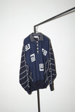 90's Carlo Colucci - linen switched knit oversized polo top