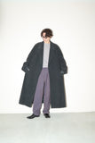 80's KENZO - maxi length, buttonless front gown coat