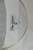 80's Per Spook - cotton asymmetrical front collar less blouse&nbsp;