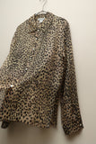 90-00's US label - animal pattern sheer silk shirt