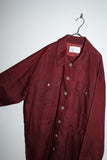 90's US label - linen jacket in dark scarlet