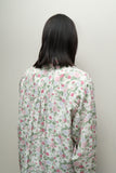80's Italian label - flower pattern silk shirt