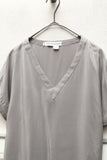 80's European label - silk v-neck blouse