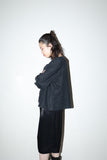 00s European label - linen zip-design pullover top