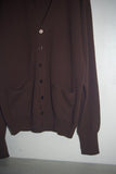 c80's UK?? - chocolate color cashmere knit cardigan