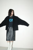 c90's Gaston Jaunet  - wool&cashmere wide & cropped balance jacket