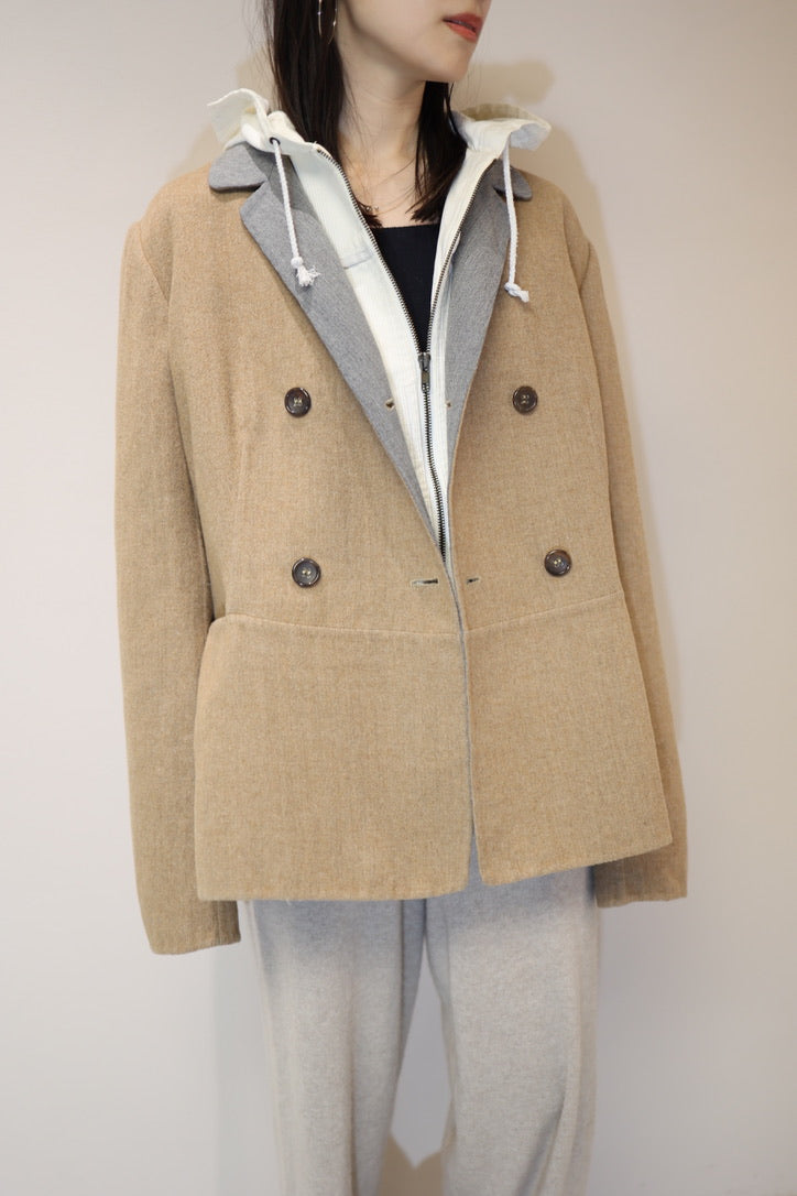 80-90's JIL SANDER wool/cashmere double breasted jacket