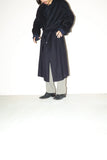 c90's Italian label - cashmere mixed wool gown coat