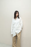 00-10's CELINE by Phoebe Philo - cotton deformed constructive shirt