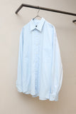 90-00s Italian label - cotton dress shirt in pale blue