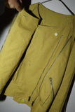 80-90's European label - ramie/cotton constructive riders essence jacket