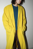 90's LAUREL - wool/angora loose shawl collar coat in vivid yellow