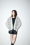 c80s Scandinavian  label -  constructive collarless  jacket
