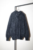circa 70's angora fuzzy hair knit blouson from Europe