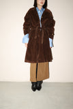 c80's MARELLA - brown corduroy semi flare coat