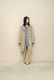 90s JIL SANDER - cotton/poly safari detail mid trench coat