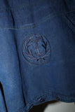 80-90's ARMANI JEANS - indigo cotton dungaree fabric anorak top