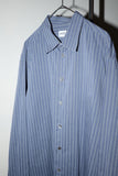 00's ARMANI COLLEZIONI - cotton jacquard stripe dress shirt