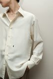 70s–80s YVES SAINT LAURENT PARIS - silk minimal dress shirt