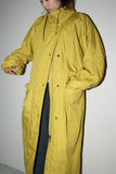 80-90's German label - cotton/poly padded hi-neck coat in yellow