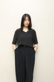 c90's European label - silk v-neck shirt