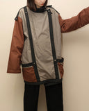 c80's European label - tricolor padded gimmick coat