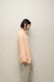 c90's European label - silk minimal blouse in baby pink
