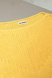 80s JIL SANDER - cotton flat pattern boat neck knit jumper