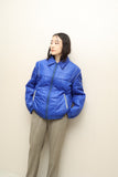 c70’s Italian vintage - zip-up padded jacket in blue