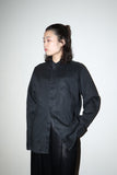 2000s European label - linen stand collar shirt