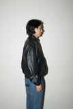 c80's European label - leather solid & loose jacket