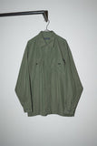 90-00's European label - glossy nylon utility shirt