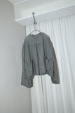 00-10's European label - linen wide silhouette jacket with huge back pockets
