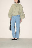 80's European label - cotton wide balance flight jacket