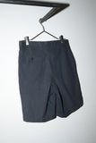 c80's black tuck short trousers