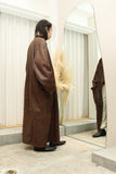 c90's German label - shearling maxi coat