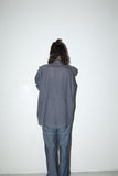 80s THIERRY MUGLER - linen graphical cutting constructive jacket